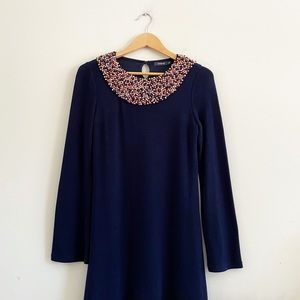 Theme beaded sweater dress